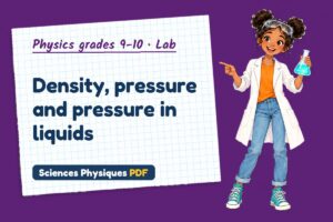Density, pressure and pressure in liquids