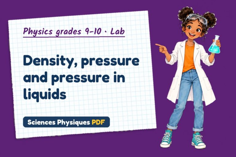 Density and pressure lab for GCSE physics: practical with sample results (free PDF download)