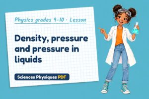 Density, pressure and pressure in liquids