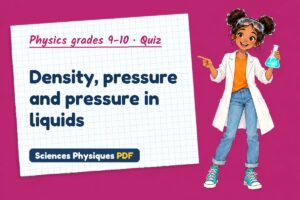 Density, pressure and pressure in liquids