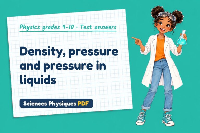 Density and pressure test answers and mark scheme for GCSE physics (free PDF download)