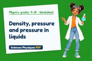Density, pressure and pressure in liquids