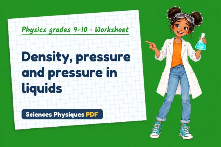 Density and pressure worksheet with answers for GCSE physics (free PDF download)
