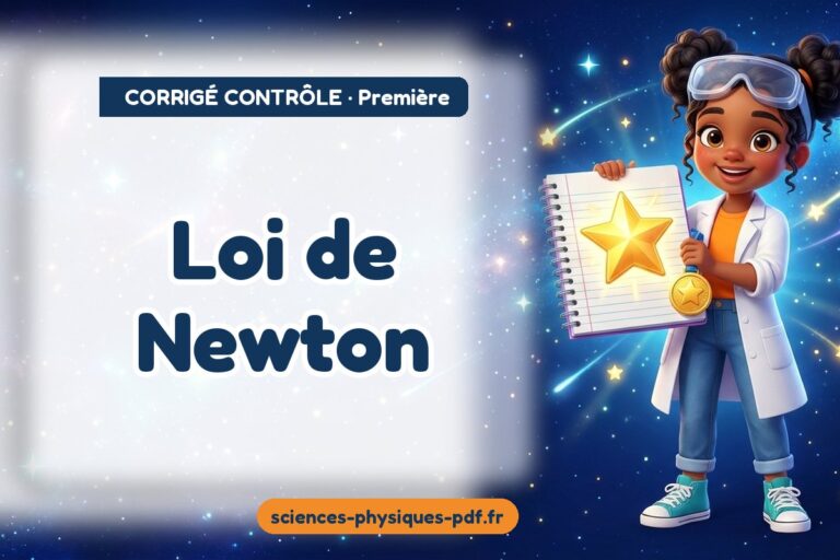 Loi de Newton : corrigé du contrôle de sciences physiques première – PDF gratuit à télécharger et imprimer