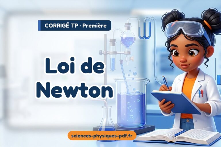 Loi de Newton : corrigé du TP de sciences physiques première – PDF gratuit à télécharger et imprimer