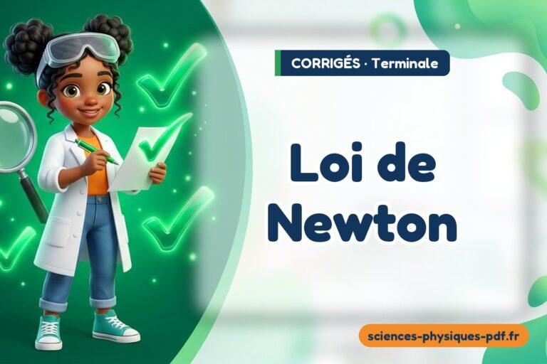 Loi de Newton : corrigé des exercices de sciences physiques terminale – PDF gratuit à télécharger et imprimer