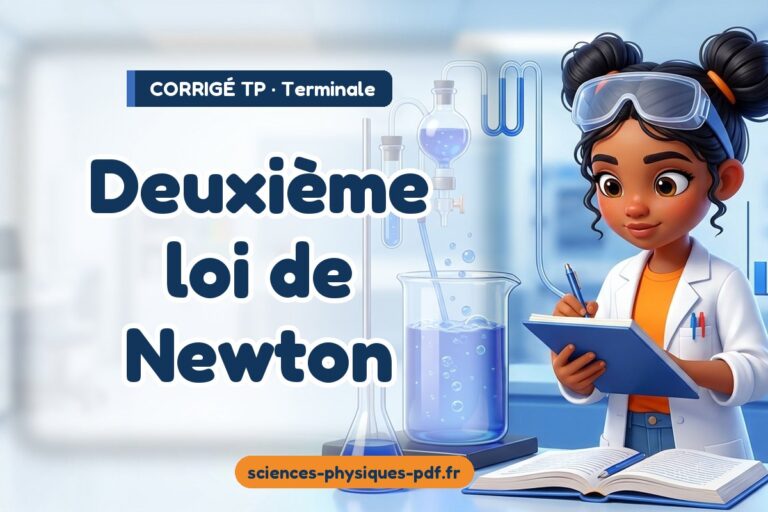 Deuxième loi de Newton : corrigé du TP de sciences physiques terminale – PDF gratuit à télécharger et imprimer