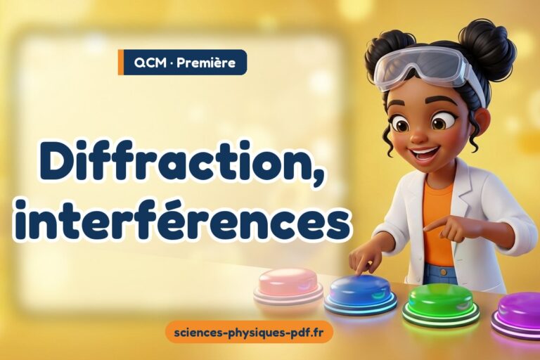 Diffraction, interférences : QCM de sciences physiques en première
