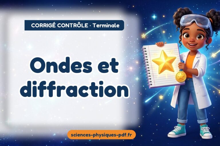 Ondes et diffraction : corrigé du contrôle de sciences physiques terminale – PDF gratuit à télécharger et imprimer