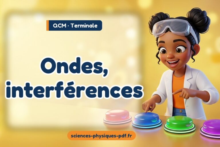 Ondes, interférences : QCM de sciences physiques en terminale