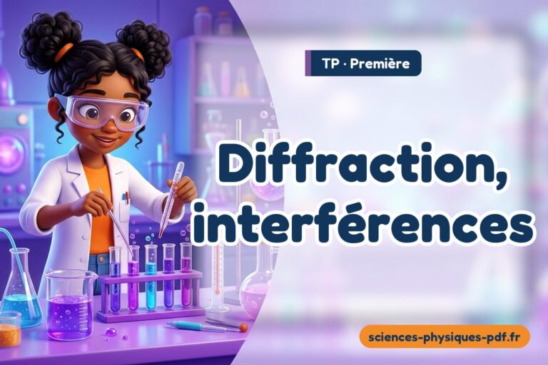 Diffraction, interférences : TP de sciences physiques en première – PDF gratuit à télécharger et imprimer