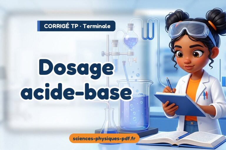 Dosage acide-base : corrigé du TP de sciences physiques terminale – PDF gratuit à télécharger et imprimer