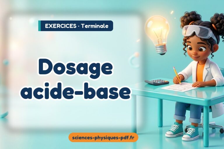Dosage acide-base : exercices de sciences physiques en terminale – PDF gratuit à télécharger et imprimer