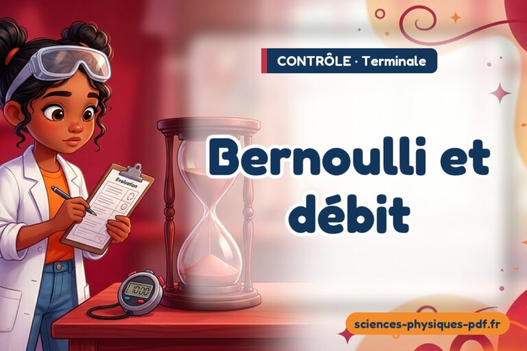 Bernoulli et débit : contrôle de sciences physiques en terminale – PDF gratuit à télécharger et imprimer