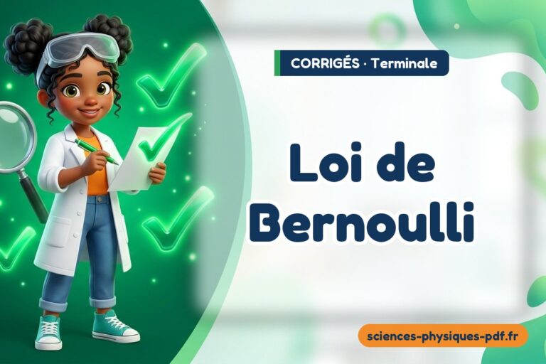 Loi de Bernoulli : corrigé exercices de sciences physiques terminale – PDF gratuit à télécharger et imprimer