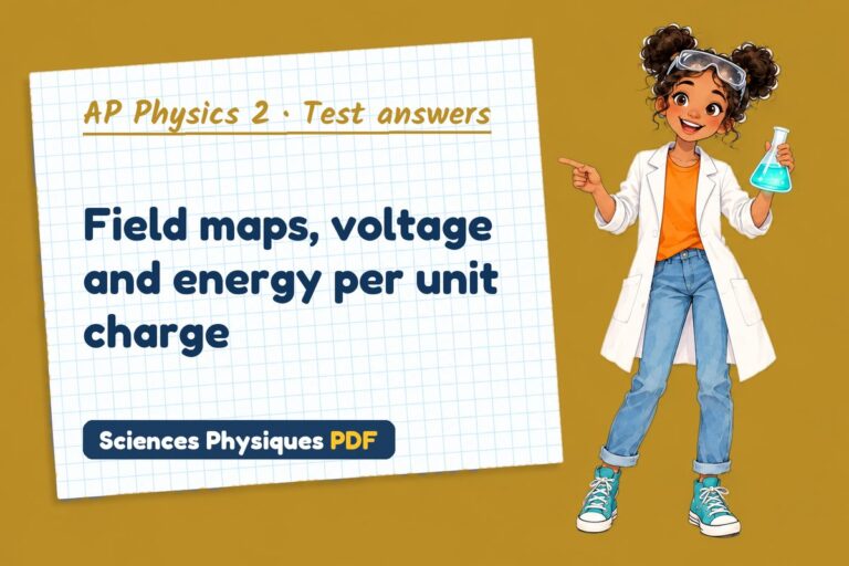 Electric field test answers and mark scheme for AP Physics 2 (free PDF download)
