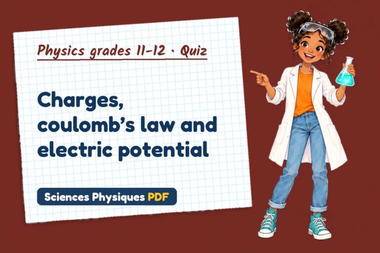 Electric field quiz for A Level physics: 10 questions with answers