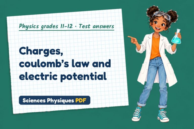 Electric field test answers and mark scheme for A Level physics (free PDF download)
