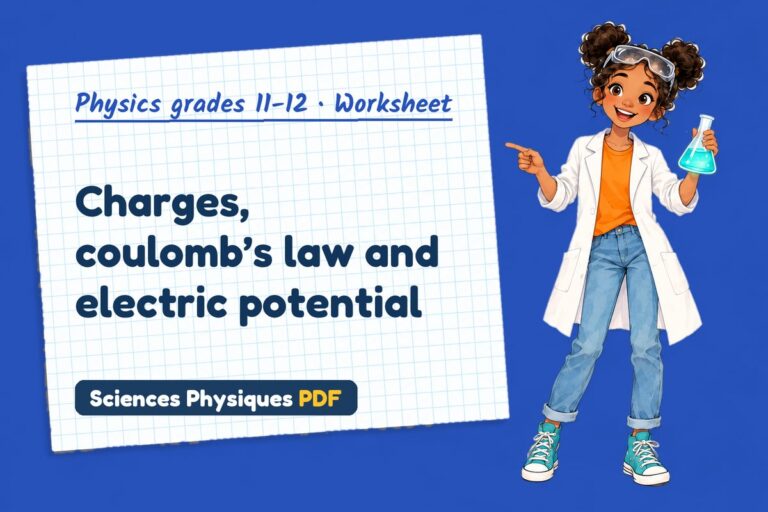Electric field worksheet with answers for A Level physics (free PDF download)