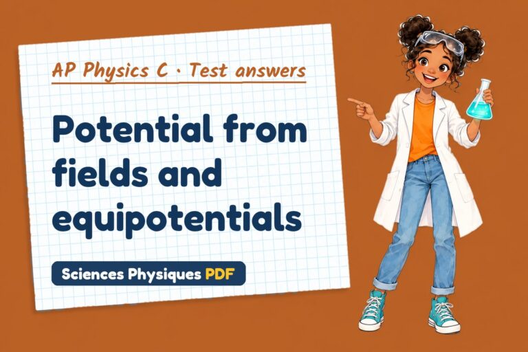 Electric potential test answers and mark scheme for AP Physics C (free PDF download)
