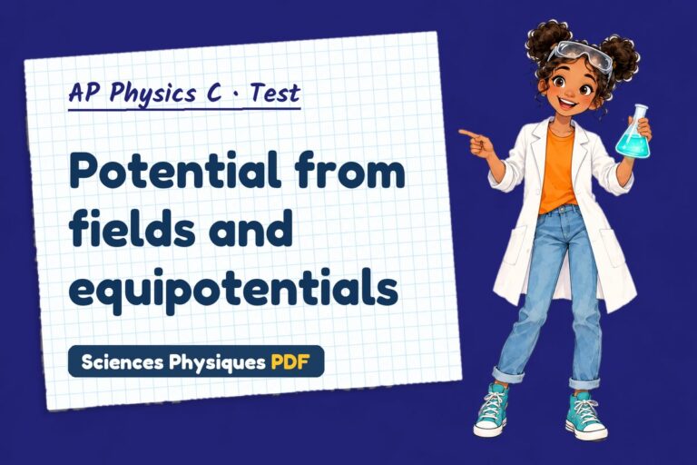 Electric potential test with answers for AP Physics C (free PDF download)