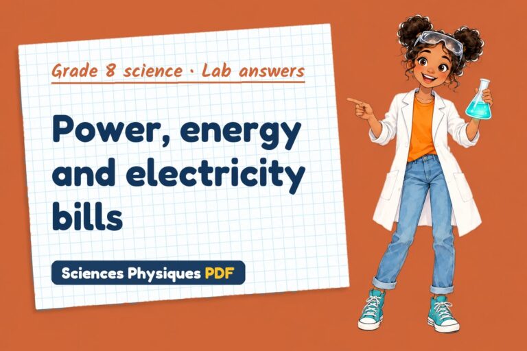 Electrical power lab answers for grade 8 science (free PDF download)