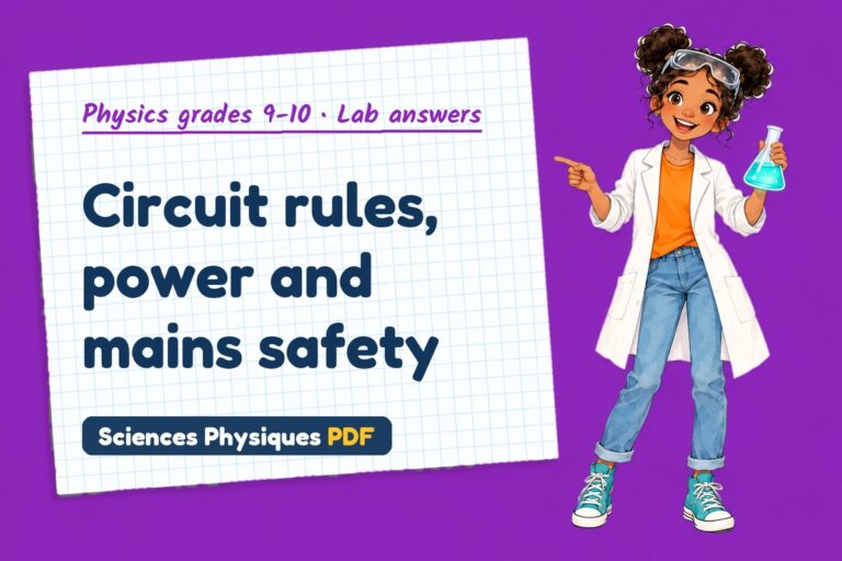 Electrical power lab answers for GCSE physics (free PDF download)