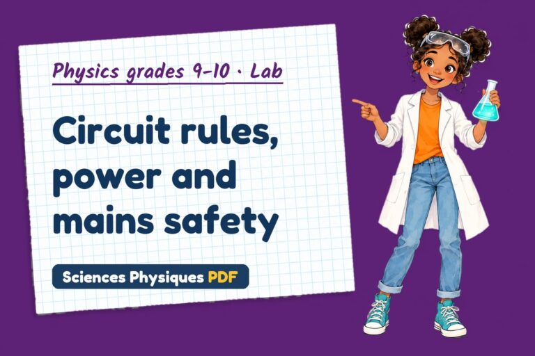 Electrical power lab for GCSE physics: practical with sample results (free PDF download)