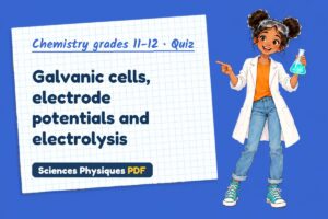 Galvanic cells, electrode potentials and electrolysis