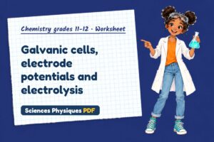 Galvanic cells, electrode potentials and electrolysis