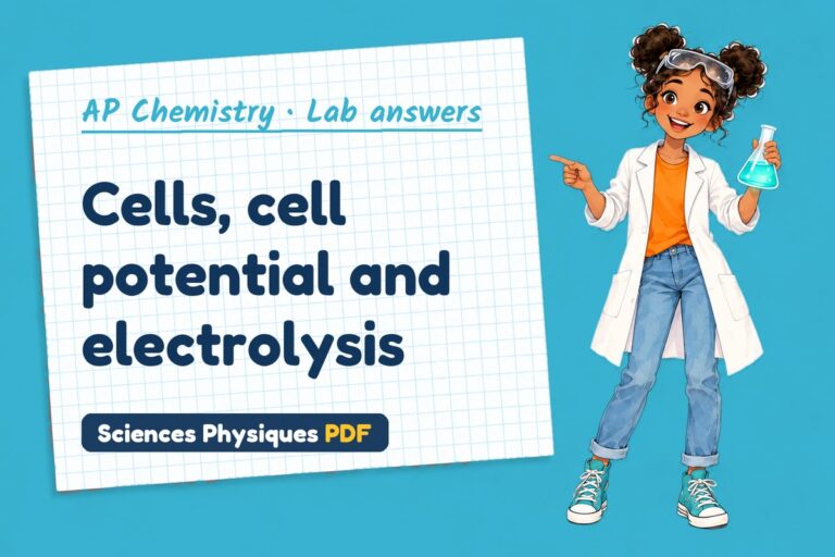 Electrochemistry lab answers for AP Chemistry (free PDF download)