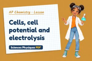 Cells, cell potential and electrolysis