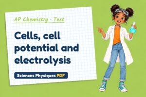 Cells, cell potential and electrolysis
