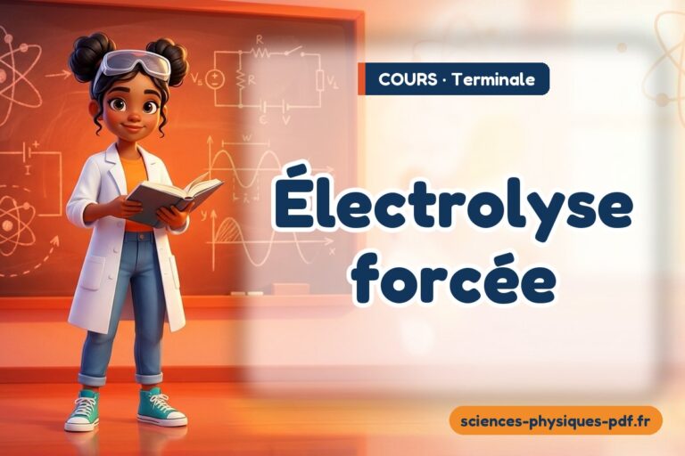 Électrolyse forcée : cours de sciences physiques en terminale – PDF gratuit à télécharger et imprimer