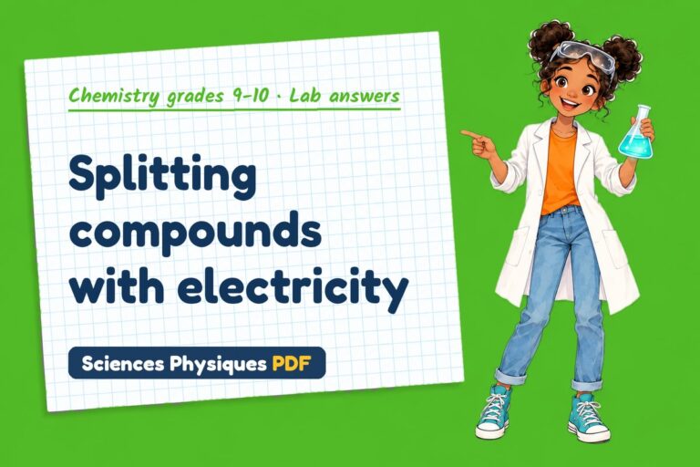 Electrolysis lab answers for GCSE chemistry (free PDF download)