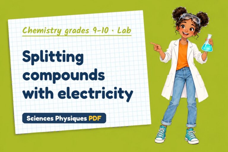 Electrolysis lab for GCSE chemistry: practical with sample results (free PDF download)