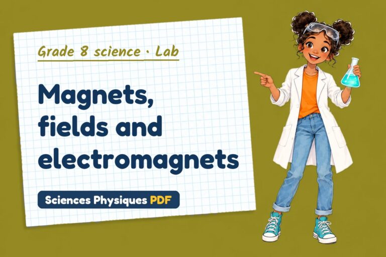Electromagnet lab for grade 8 science: practical with sample results (free PDF download)
