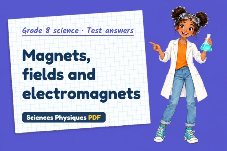 Electromagnet test answers and mark scheme for grade 8 science (free PDF download)