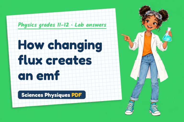 Electromagnetic induction lab answers for A Level physics (free PDF download)