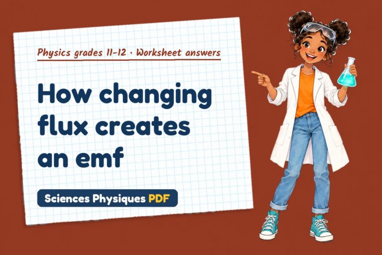 Electromagnetic induction worksheet answers for A Level physics (free PDF download)