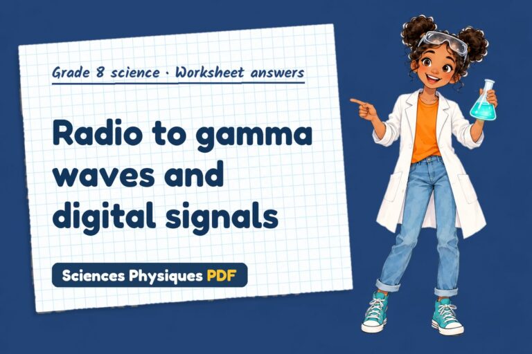 Electromagnetic spectrum worksheet answers for grade 8 science (free PDF download)