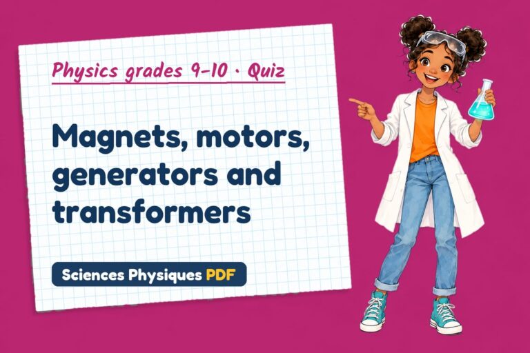 Electromagnetism quiz for GCSE physics: 10 questions with answers