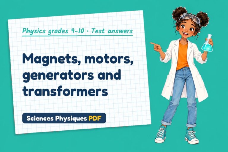 Electromagnetism test answers and mark scheme for GCSE physics (free PDF download)