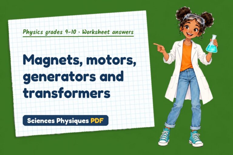Electromagnetism worksheet answers for GCSE physics (free PDF download)