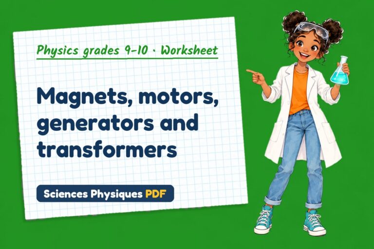Electromagnetism worksheet with answers for GCSE physics (free PDF download)