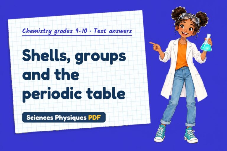 Electron arrangement test answers and mark scheme for GCSE chemistry (free PDF download)