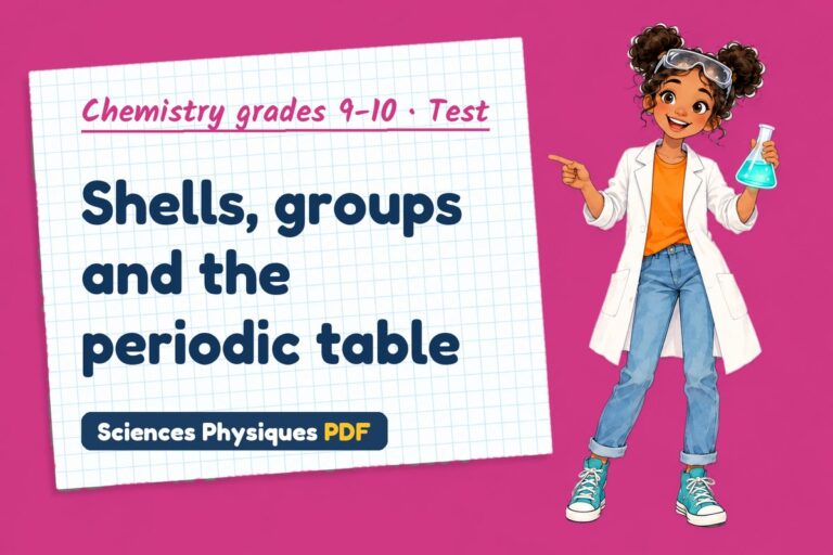 Electron arrangement test with answers for GCSE chemistry (free PDF download)