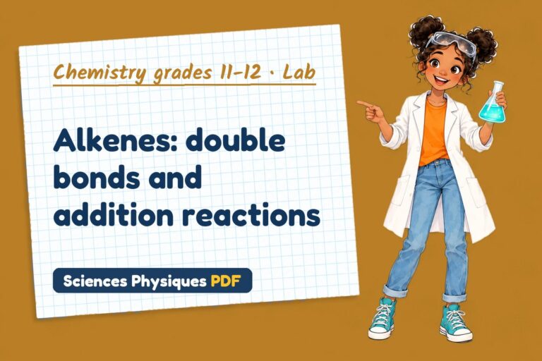 Electrophilic addition lab for A Level chemistry: practical with sample results (free PDF download)