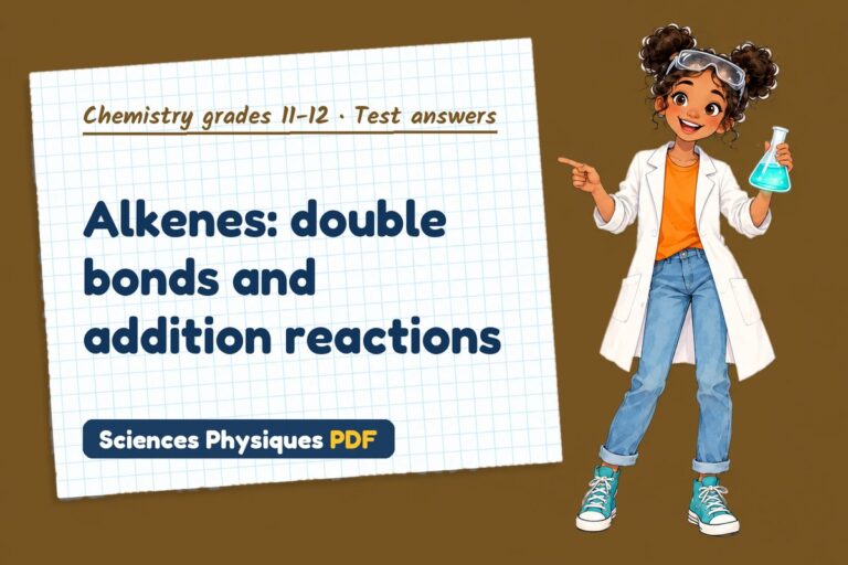 Electrophilic addition test answers and mark scheme for A Level chemistry (free PDF download)