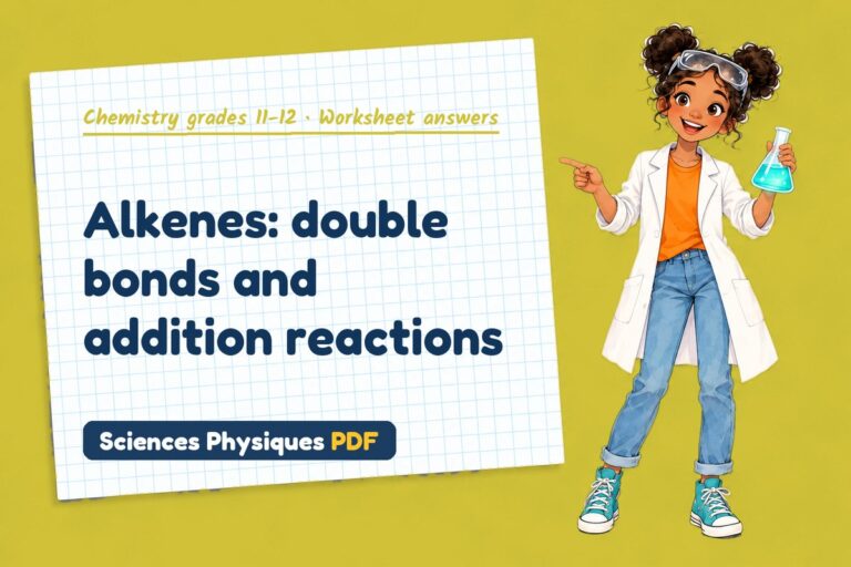Electrophilic addition worksheet answers for A Level chemistry (free PDF download)